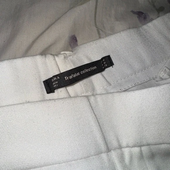 Zara White Trousers crop pants - Picture 4 of 4